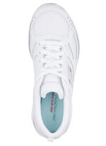 SKECHERS, sportiga damsneakers, med nappaläderdetaljer, 